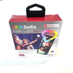 ON AIR RGB SELFIE HALO LIGHT HEART VLOGGING SERIES 18 COLORS COMBINATION